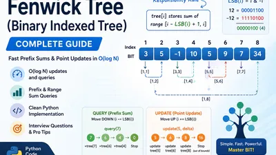 Fenwick Tree (Binary Indexed Tree): Complete Guide with Python, Diagrams & Interview Questions