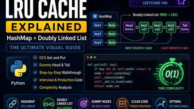 LRU Cache Explained: HashMap + Doubly Linked List (Python Guide)