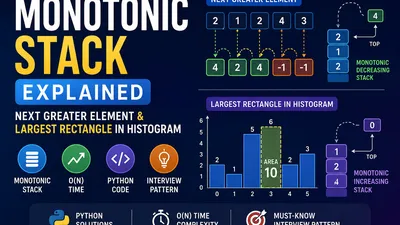 Monotonic Stack Explained: Next Greater Element & Largest Rectangle