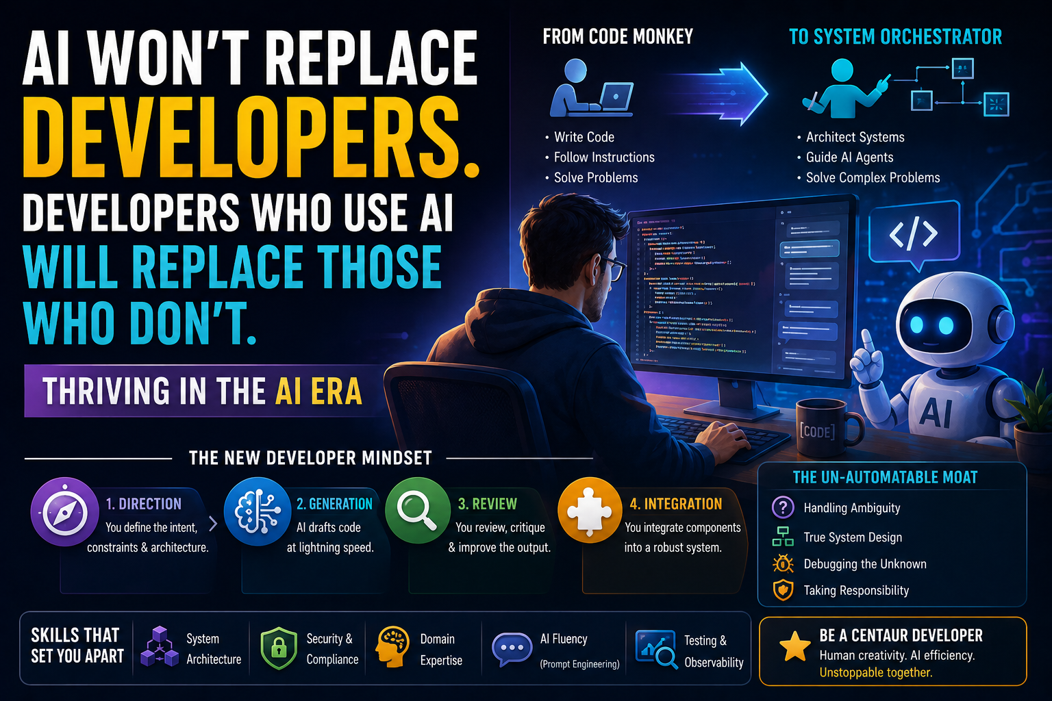 AI Won't Replace Software Developers — Developers Who Use AI Will (The 2026 Reality)